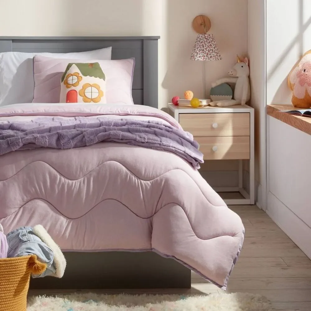 Pillowfort - Full/Queen Purple Wave Kids' Comforter Set - Pillo Purple Wave